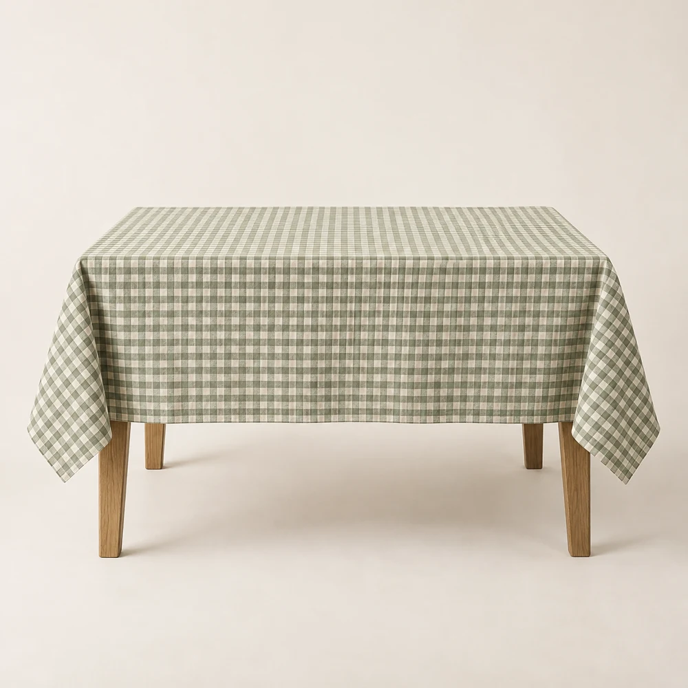Camille Natural Linen Blend Tablecloth — Natural, Square